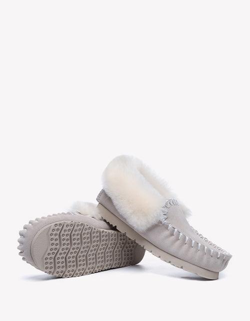 Popo Cow Suede Moccasin in Sand