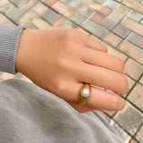 Bullion Gold Pearl of the Sirens Gold Layered Ring