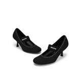 Fishnet Mary Jane Pumps - Black