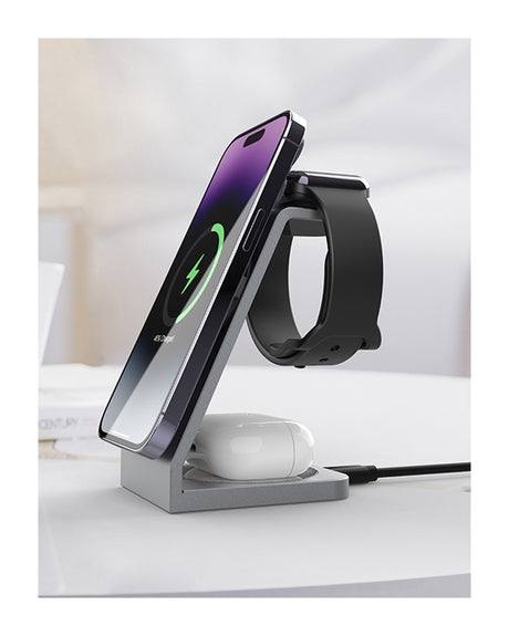 TODO 3 in 1 Wireless Phone Charger 18W Fast Charge Earphone Watch Magnetic Charge