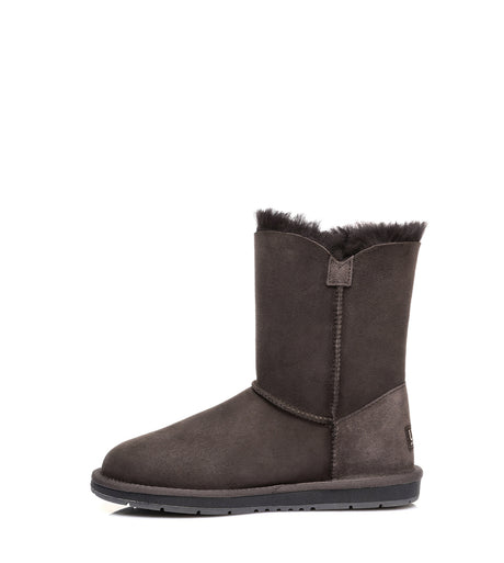 Australian Shepherd UGG Short button - Chocolate