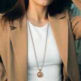 Boxed Spherical Long Necklace and Earrings Set Embellished with SWAROVSKI® Crystals