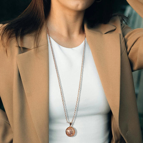 Boxed Spherical Long Necklace and Earrings Set Embellished with SWAROVSKI® Crystals