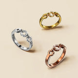 Krystal Couture Orbit of Trinity Ring Embellished with SWAROVSKI Crystals in White Gold