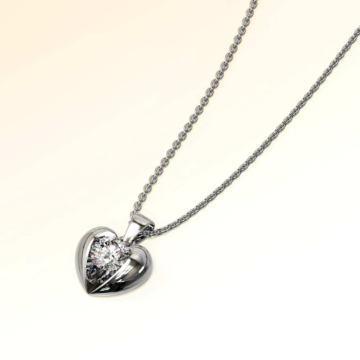 Krystal Couture Diamond Heart Necklace Embellished with SWAROVSKI Crystals