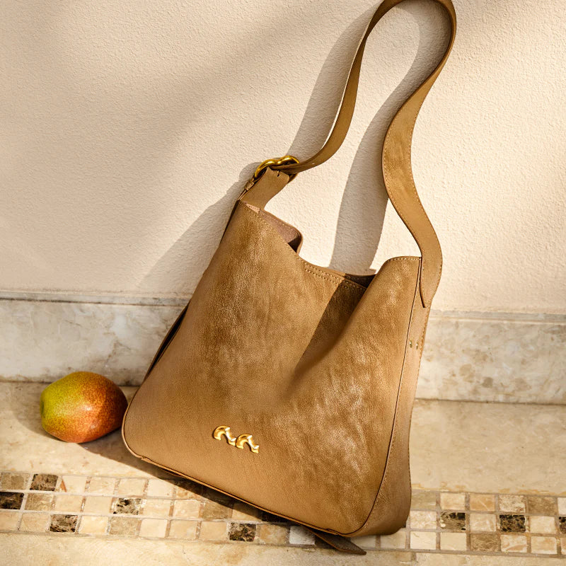 Nalandu Midnight Luxe Large Capacity Tote Bag - Camel