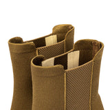 Block Heel Chelsea Boots - Tan