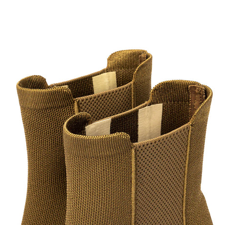 Block Heel Chelsea Boots - Tan