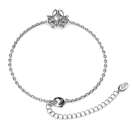 Boxed White Gold Blooming Flower Bracelet & Daffodil Hologram Stud Earrings Embellished with SWAROVSKI® Crystals Set