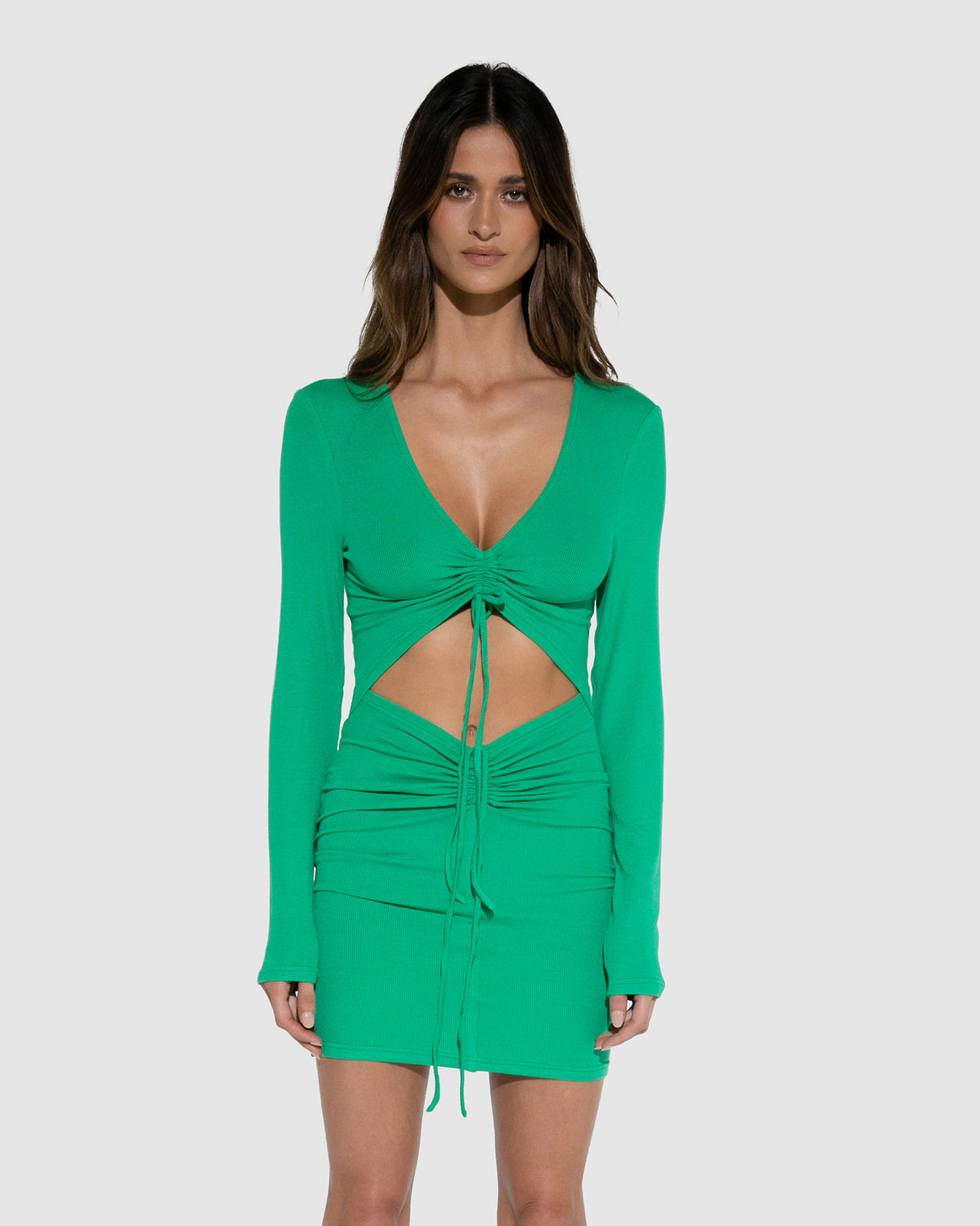 BY.DYLN Levi Long Sleeve Dress - Green