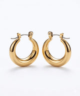 Liv Oliver 18K Gold Polished Hoop Earrings