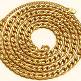 Bullion Gold Figaro Chain Link Gold Plated Necklace