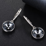 Krystal Couture Precious Drop Earrings Silver Night Embellished with SWAROVSKI Crystals