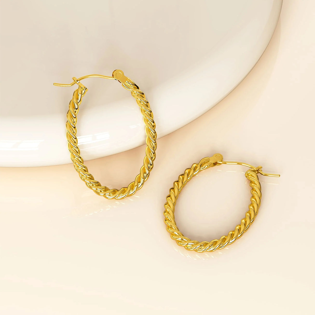 Bullion Gold Mellenum Hoop Gold Layered Earrings