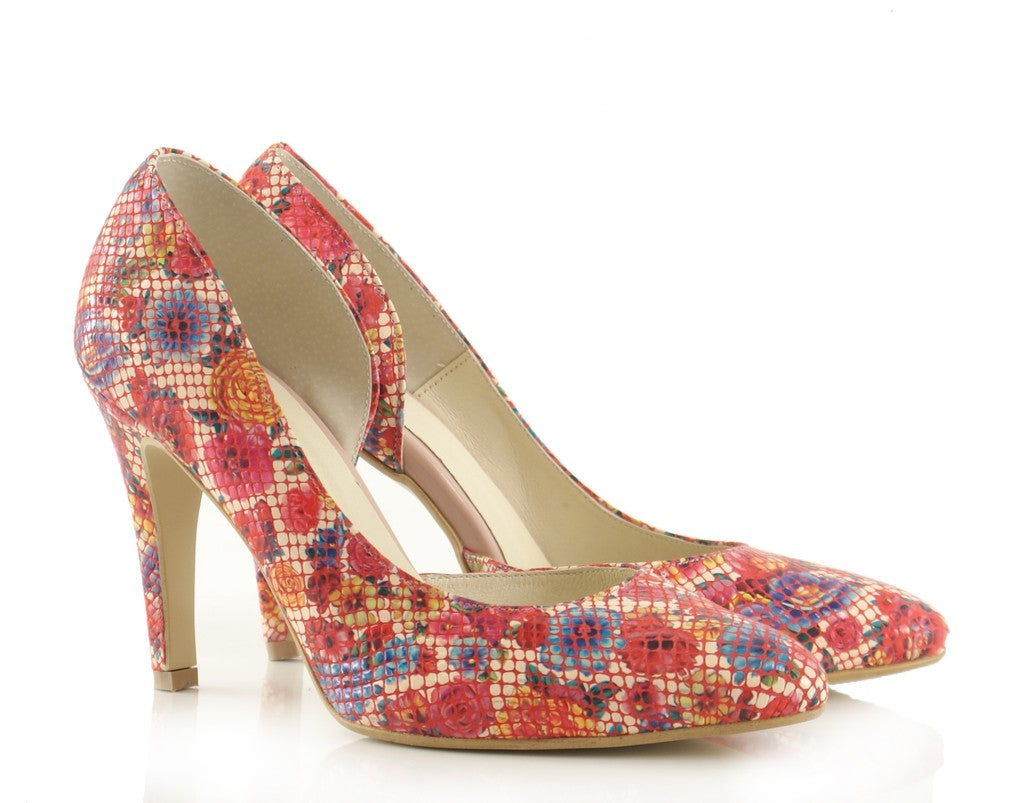 Bosccolo Womens Spike Heels - Flower Multicolour