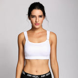 Comfortable High Impact No Bounce Workout Bra - White