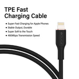 iQuick Type-C USB to Apple Pin Charging Data Sync Charge Cable 2.4A 3m - White