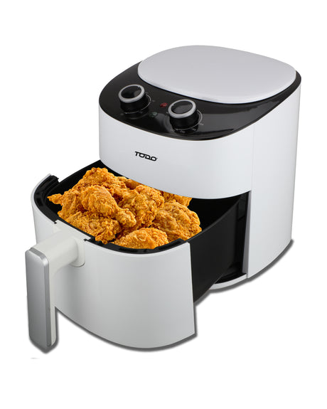 TODO 4.2L Air Fryer 1300W Convection Oven Fan Forced Multi Function Cooker Analog �� White