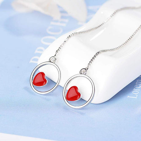 Trapped Love in The Circles Threader Earrings