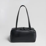 Soft Lambskin Leather Pillow Box Bag - Black