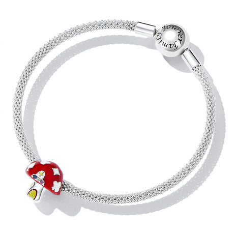 Solid 925 Sterling Silver Smurf House Charm