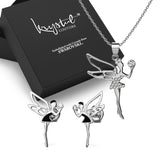 Boxed Tinkerbell Necklace and Earrings Set Embellished with SWAROVSKI® Crystals