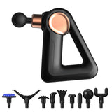 FitSmart FS-5500 Massage Device Gun Head 9 Attachments Black