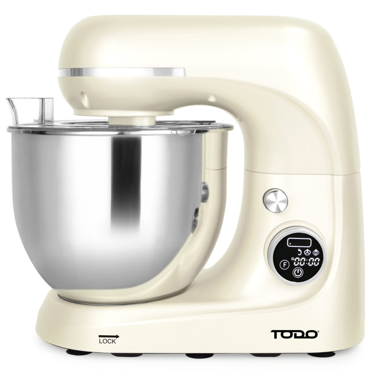 TODO 1100W Electric Stand Mixer 5.3L Stainless Steel Bowl Heated Fermentation LCD Touch Screen Control