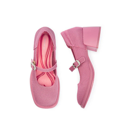 Lafayette Square Toe Mary Jane Pumps - Fuchsia