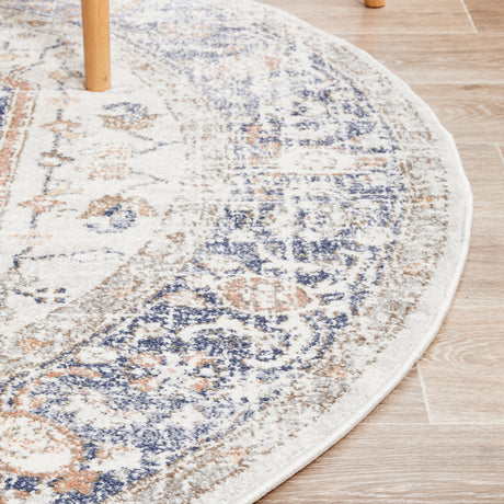 Mayfair Lorissa Blue Round Rug