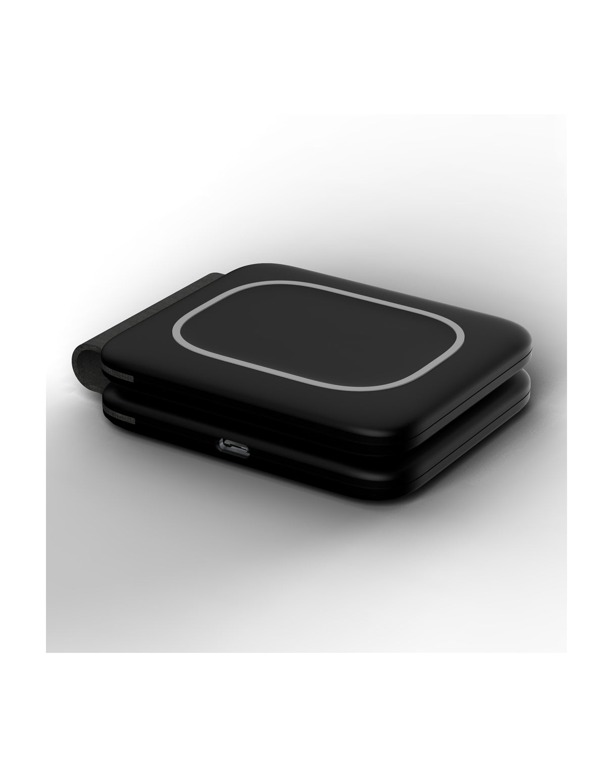 TODO 2 in 1 Wireless Phone Charger 15W Fast Charge Earphone QI Magnetic Charge Pad - Black