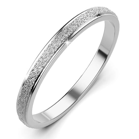 Bullion Gold Deva Glitter Textured Stacker Ring