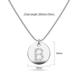 Bullion Gold Initials Fabulous Alphabet Letter Necklace White Gold Layered Steel Jewellery