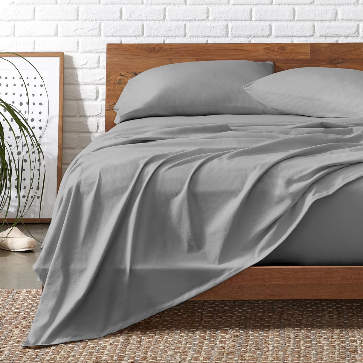 Royal Comfort Signature Bamboo Cotton Sheet Set- Grey