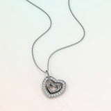 Krystal Couture Heart In Heart Necklace Embellished with SWAROVSKI Crystals