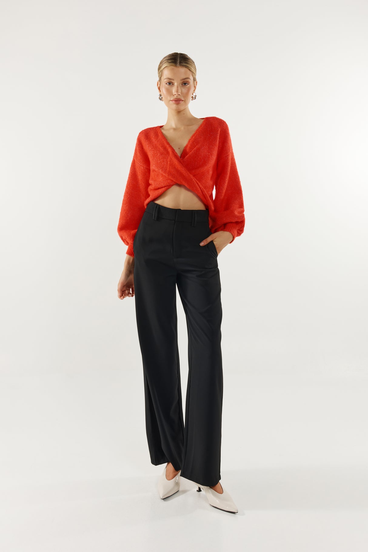 Madison The Label Reya Knit Jumper - Flame