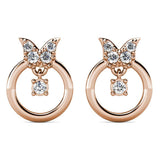 Boxed A Thousand Butterfly Set Embellished with SWAROVSKI® Crystals In Rose Gold