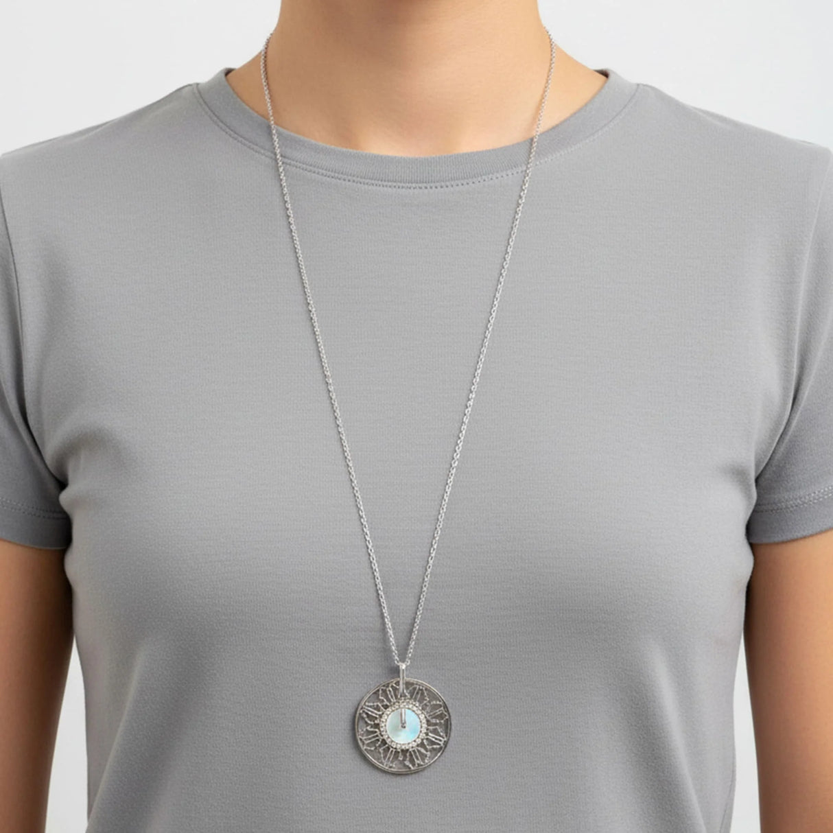 Bullion Gold Vintage Medallion Necklace