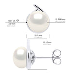 Earrings Surroundings Diamonds 0,03 Cts White Gold - Natural White - Diameter 10 mm