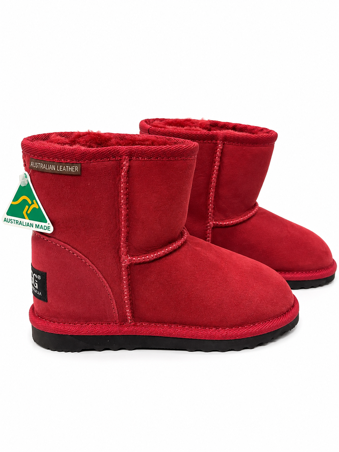Australian Leather Ugg Kids Classic Mini - Red - AU12