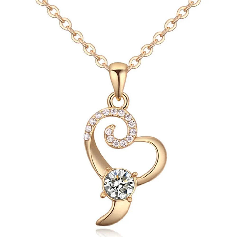 Krystal Couture Sparkled Love Necklace Embellished with SWAROVSKI Crystals