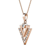 Boxed Trilateral Set Embellished with SWAROVSKI® Crystals In Rose Gold