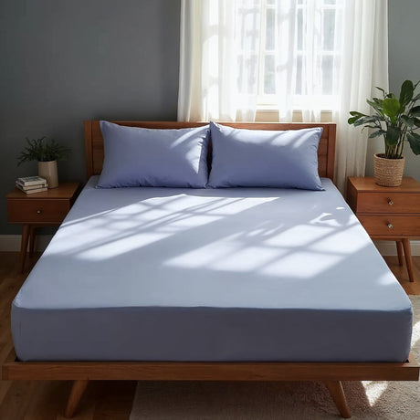 Royal Comfort Bamboo Cooling 2000TC Sheet Set-Light Blue
