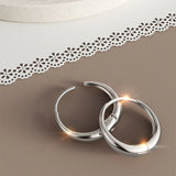Bullion Gold Ciara Chic Graduated Hoop Earrings White Gold