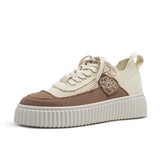 Chunky Platform Knit Sneakers - Mocha