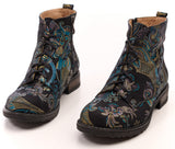 Bosccolo Womens Ankle Boots - Turquoise Ethnic