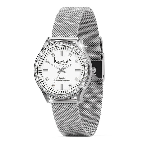 Krystal Couture Sensational Lux White Gold Watch Embellished with Swarovski® Crystals