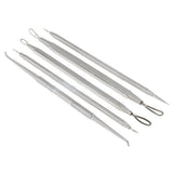 5 Pcs Blackhead Acne Remover Cleaner Tool Blemish Needle Pimple Extractor Carry Case set
