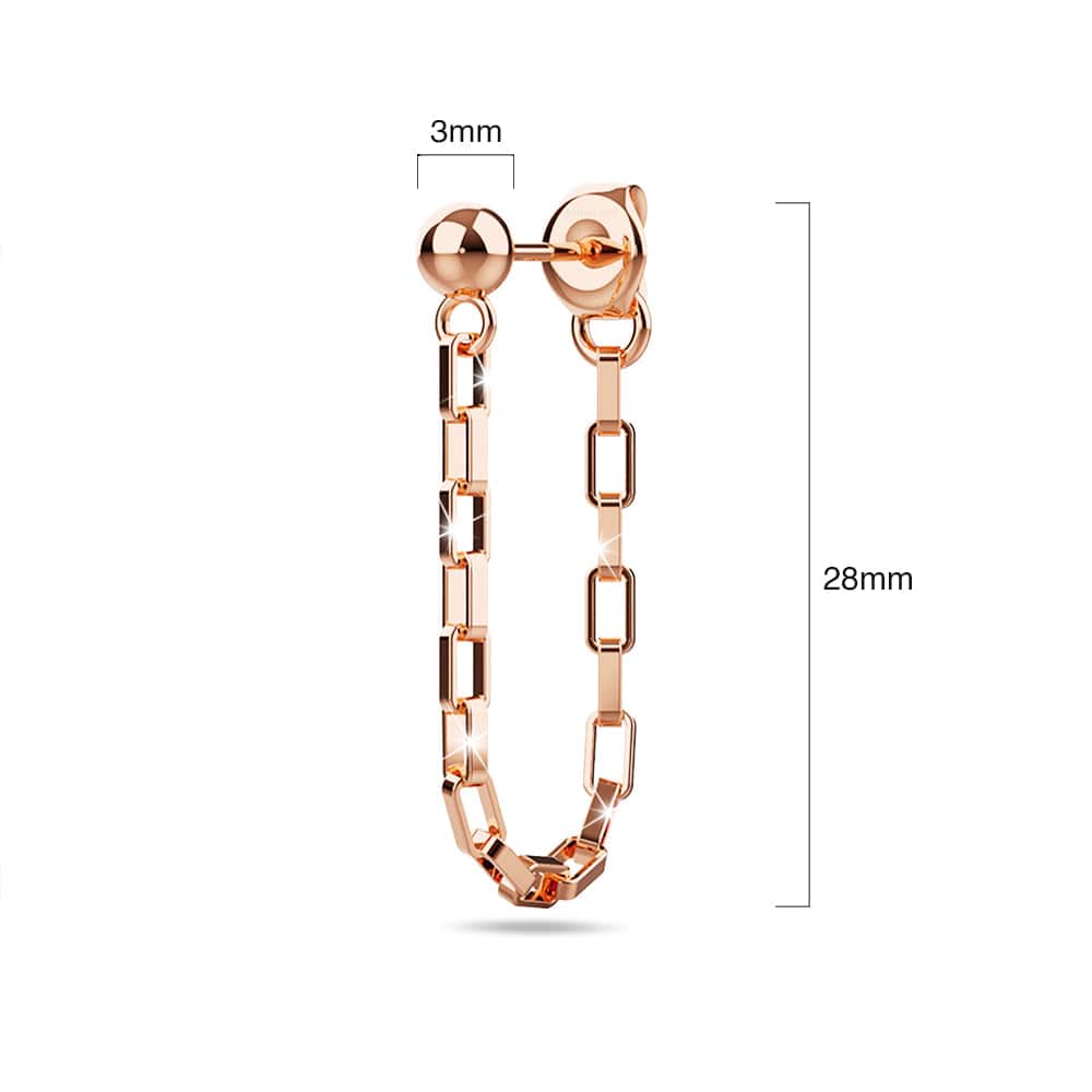 Bullion Gold Merry Stud Ball Rose Gold Layered Earrings