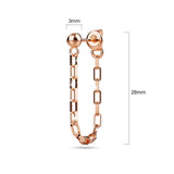 Bullion Gold Merry Stud Ball Rose Gold Layered Earrings